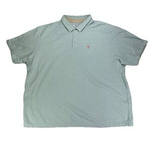 Tommy Bahama Mens Polo Shirt Size 3XLB Island Zone‎ Supima Green Martini Logo